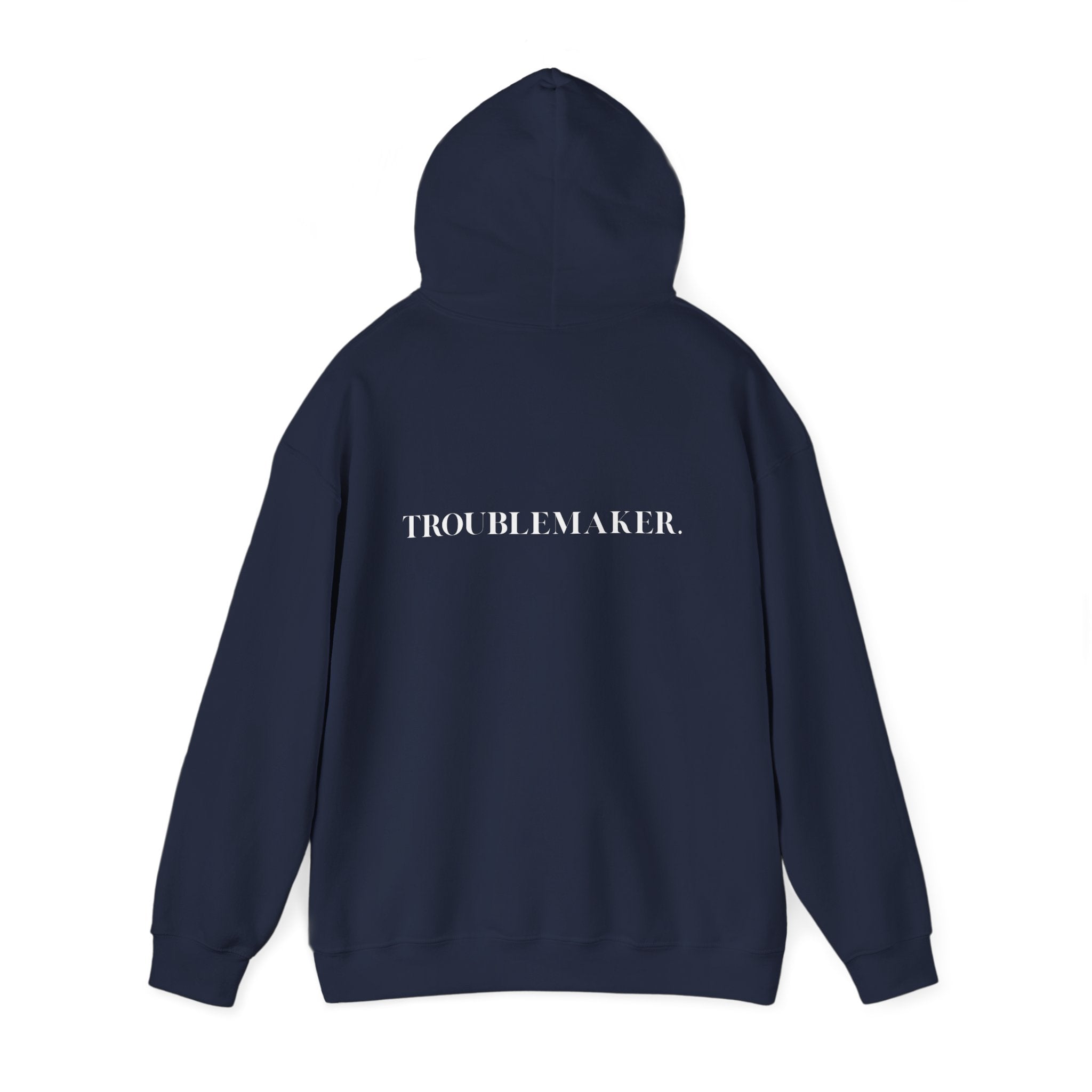 Troublemaker Graphic Hoodie – bold unisex sweatshirt for confident rebels