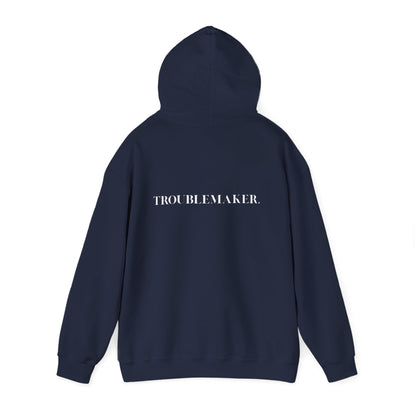Troublemaker Graphic Hoodie – bold unisex sweatshirt for confident rebels