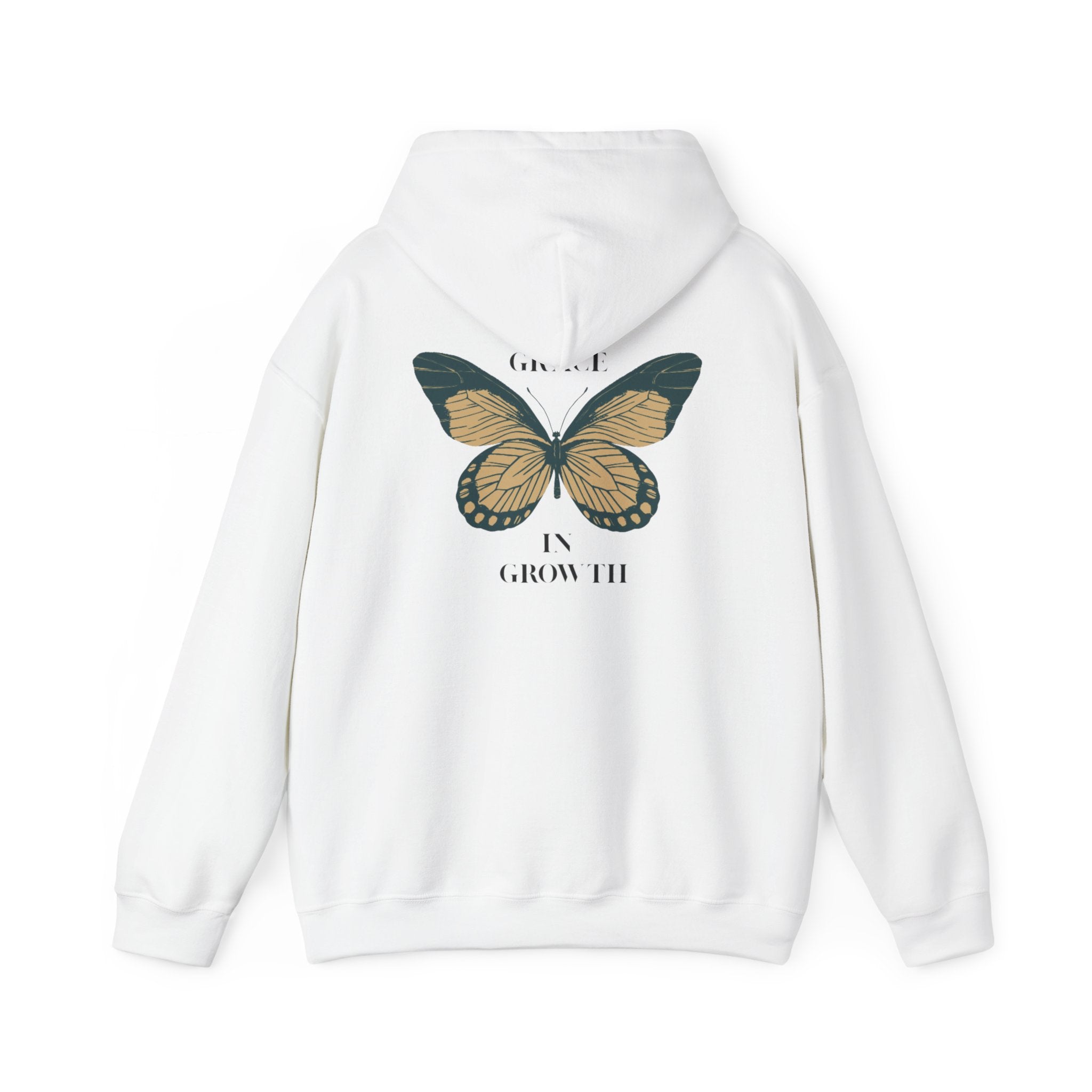 Grace in Growth Hoodie unisex butterfly motivational sweatshirt