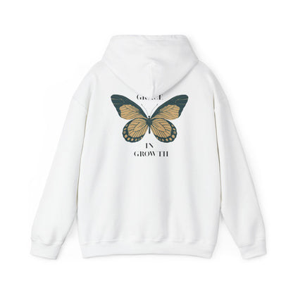 Grace in Growth Hoodie unisex butterfly motivational sweatshirt