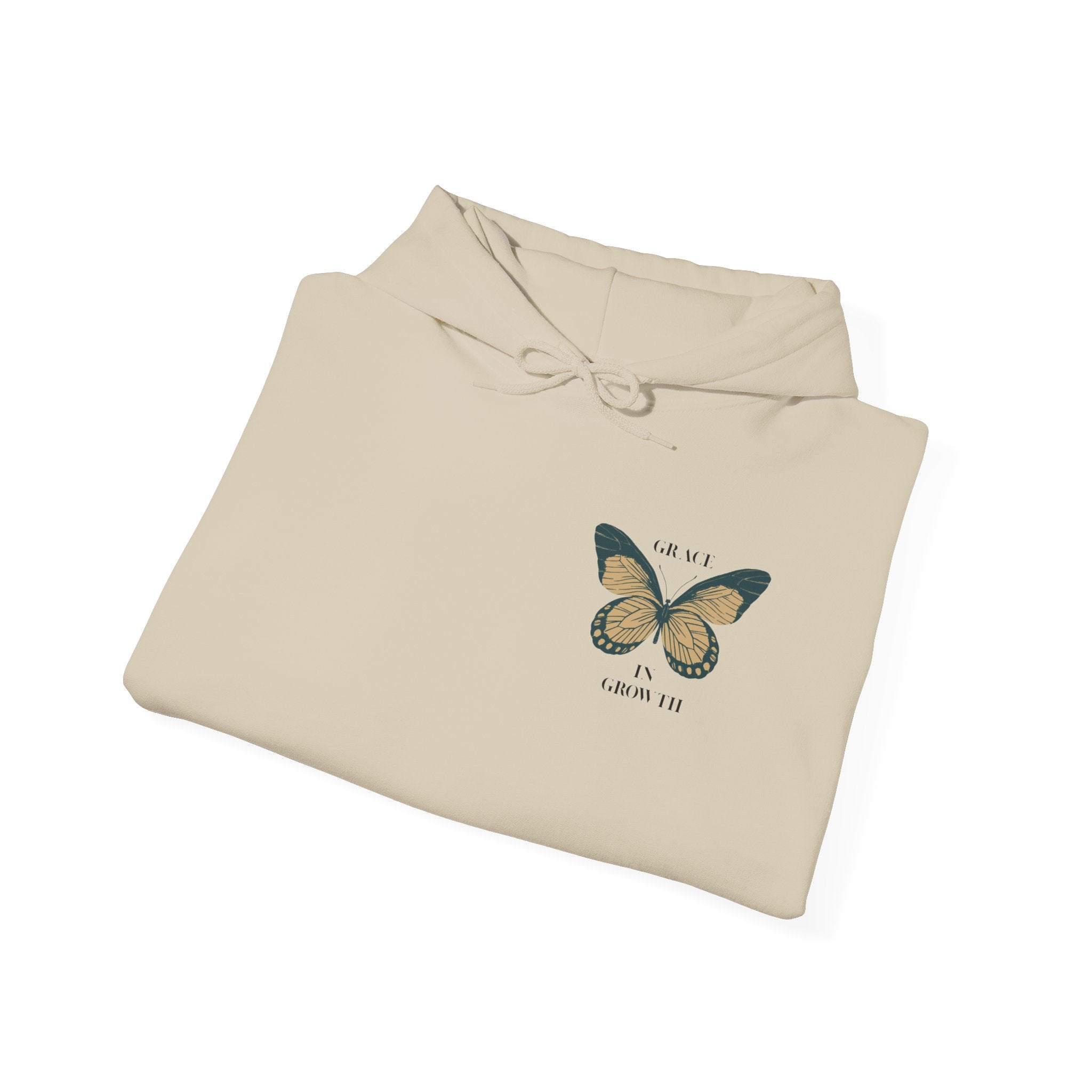 Grace in Growth Hoodie unisex butterfly motivational sweatshirt