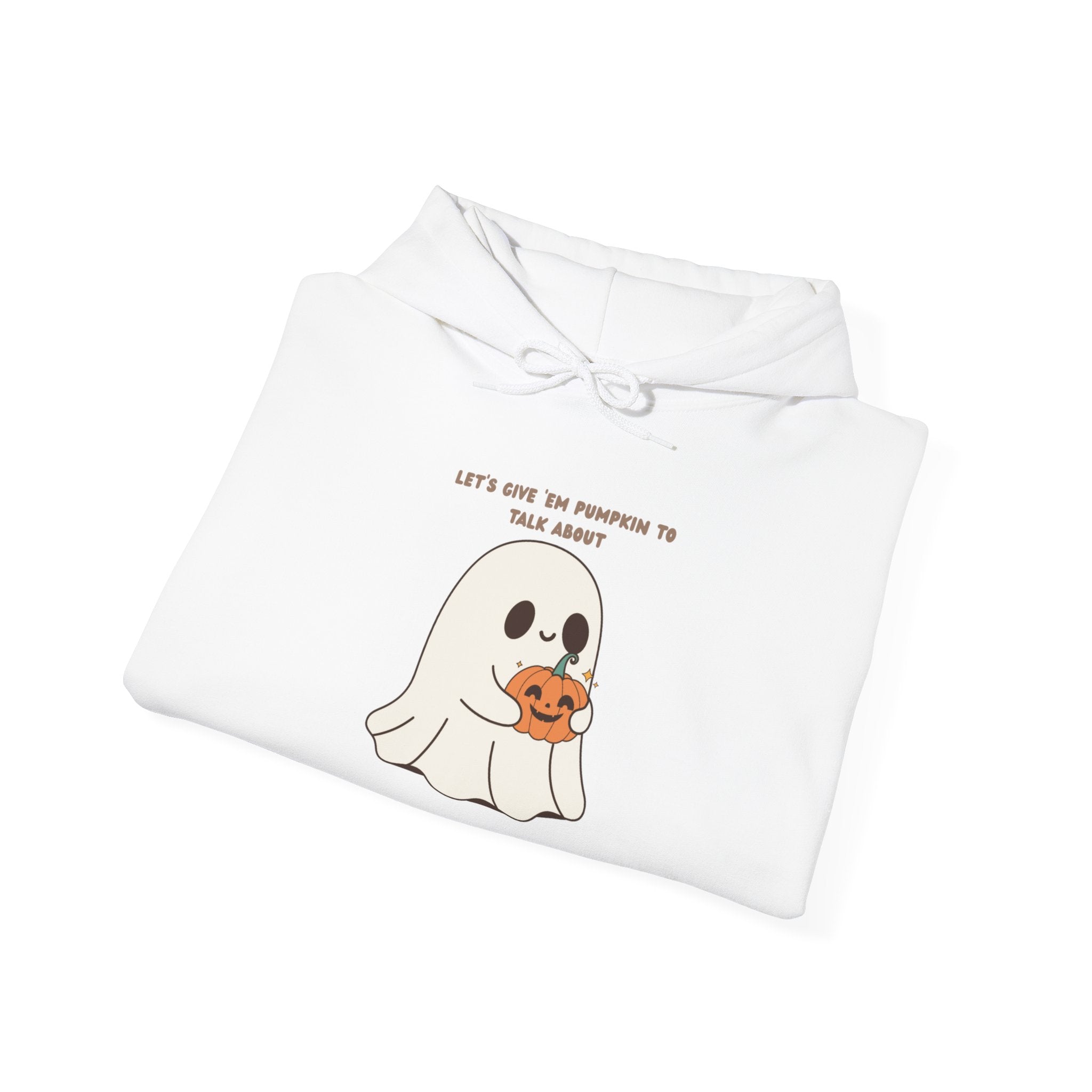 Ghost Pumpkin Hoodie Halloween Sweatshirt Cozy Fall Pullover