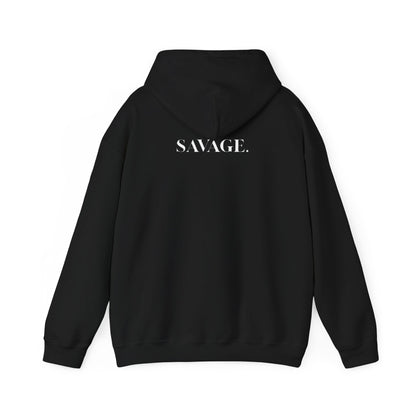Savage Unisex Heavy Blend Hoodie – bold streetwear for confident comfort