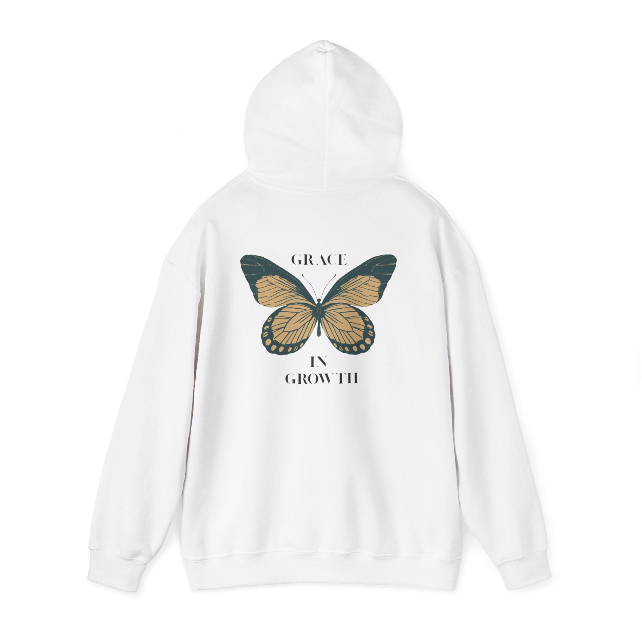 Grace in Growth Hoodie unisex butterfly motivational sweatshirt
