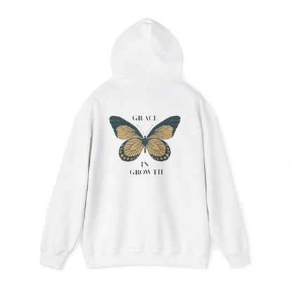 Grace in Growth Hoodie unisex butterfly motivational sweatshirt