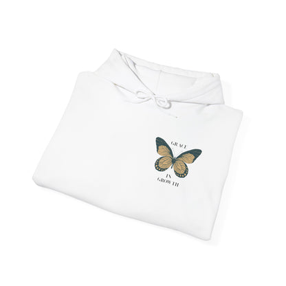 Grace in Growth Hoodie unisex butterfly motivational sweatshirt