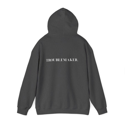 Troublemaker Graphic Hoodie – bold unisex sweatshirt for confident rebels