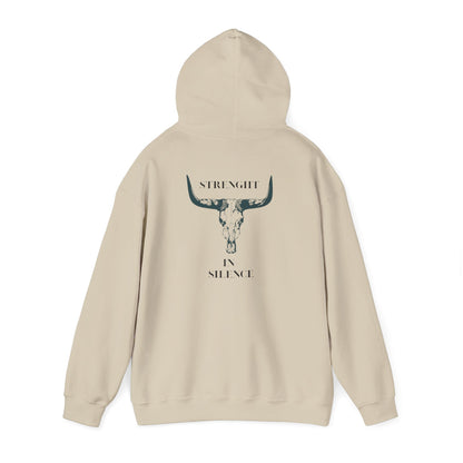 Boho Bull Skull Hoodie unisex western sweatshirt for cow lovers