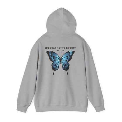 Mental Health Awareness Hoodie blue butterfly quote sweatshirt