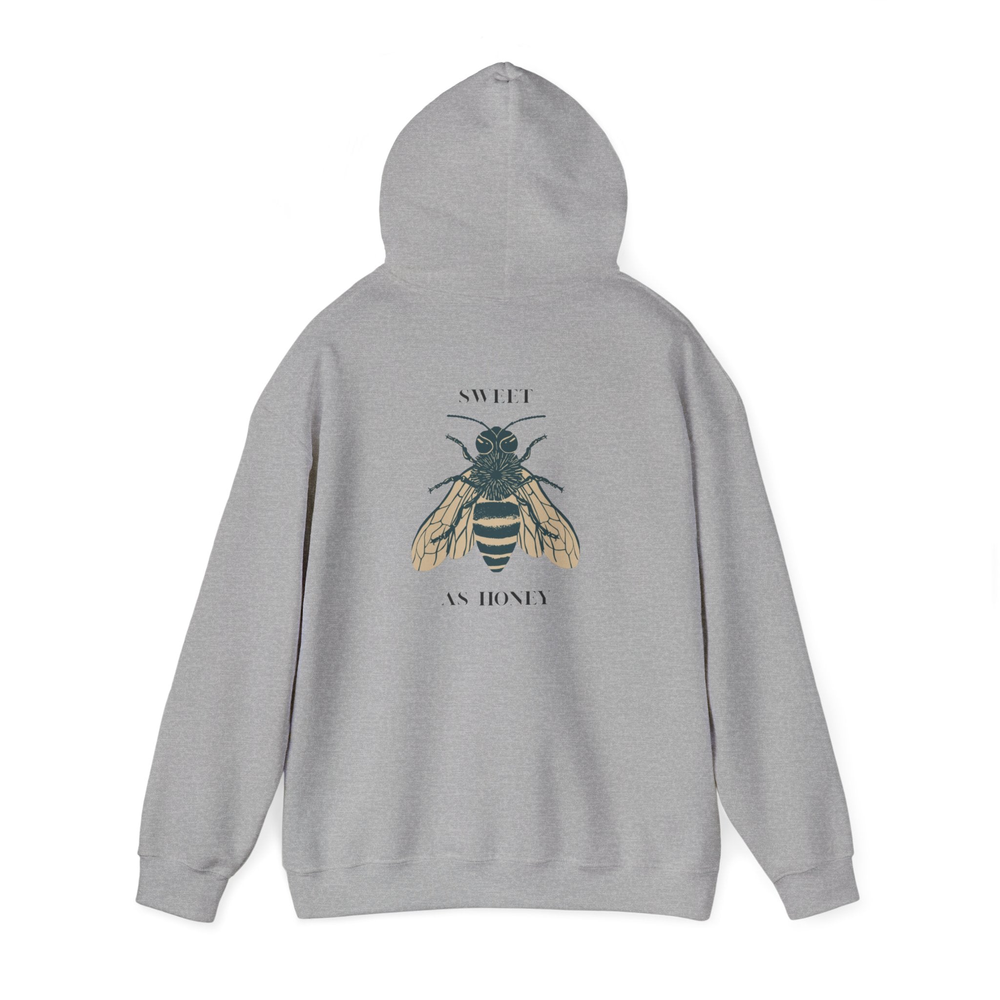 Bee Motif Unisex Hoodie – Organic Cotton Streetwear Sweatshirt