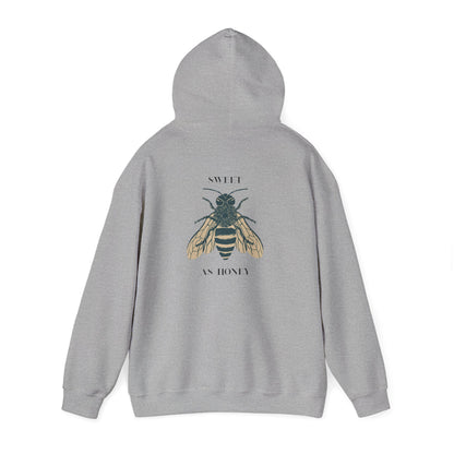 Bee Motif Unisex Hoodie – Organic Cotton Streetwear Sweatshirt