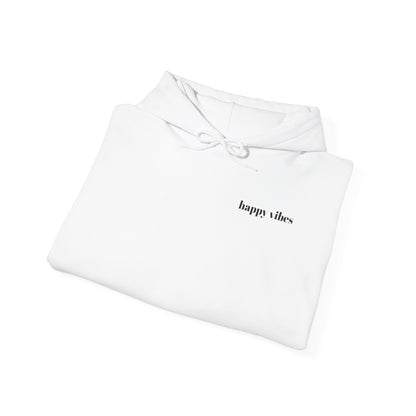 Happy Vibes Floral Hoodie – Unisex Sweatshirt,Cozy Spring Fashion Gift