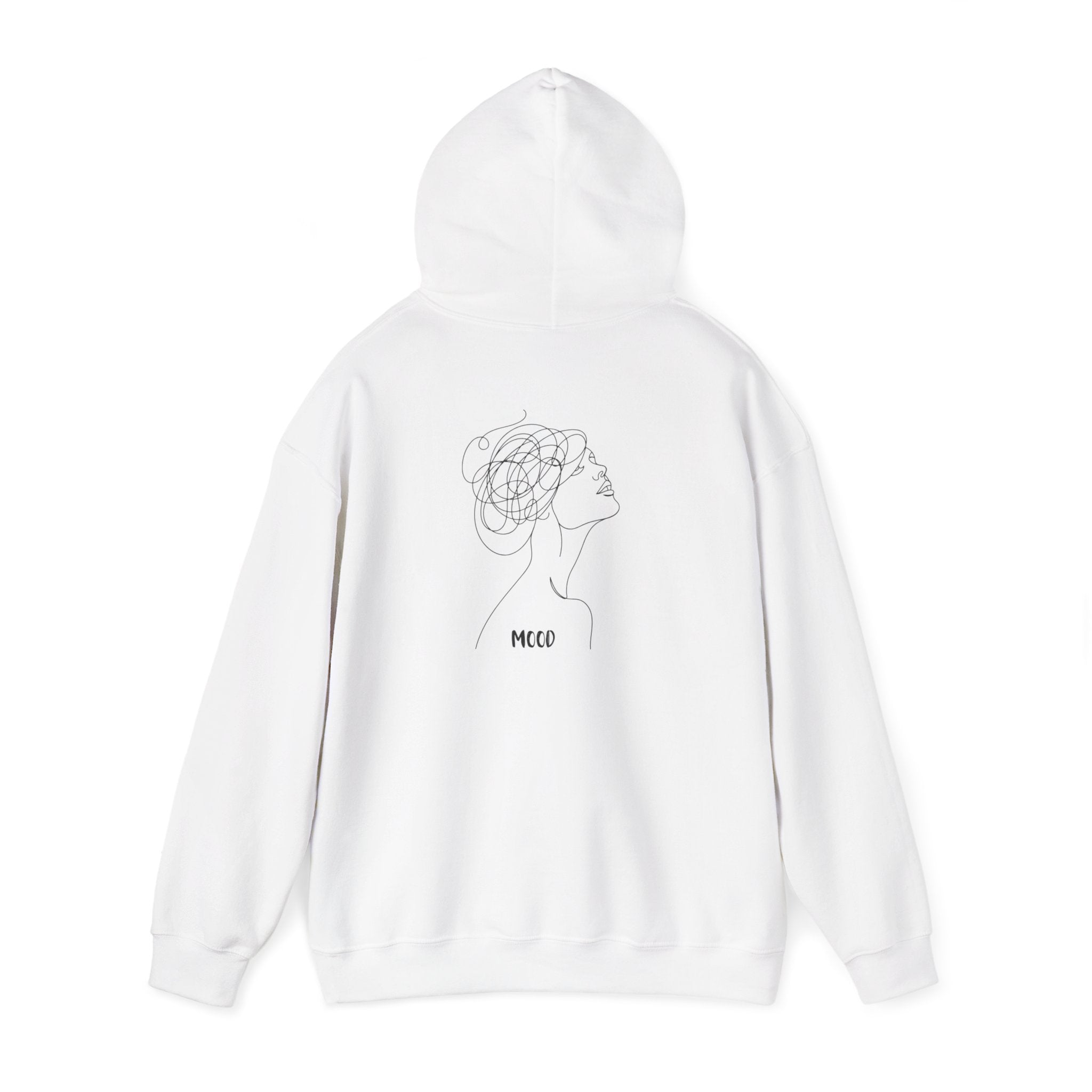 Elegant Floral Line Art Hoodie – minimalist unisex sweatshirt gift for her