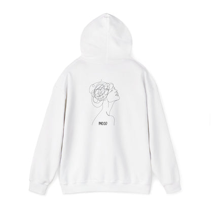 Elegant Floral Line Art Hoodie – minimalist unisex sweatshirt gift for her