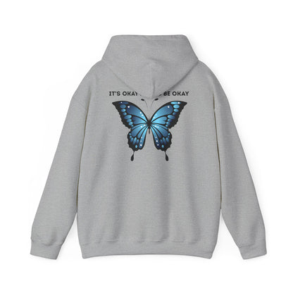Mental Health Awareness Hoodie blue butterfly quote sweatshirt