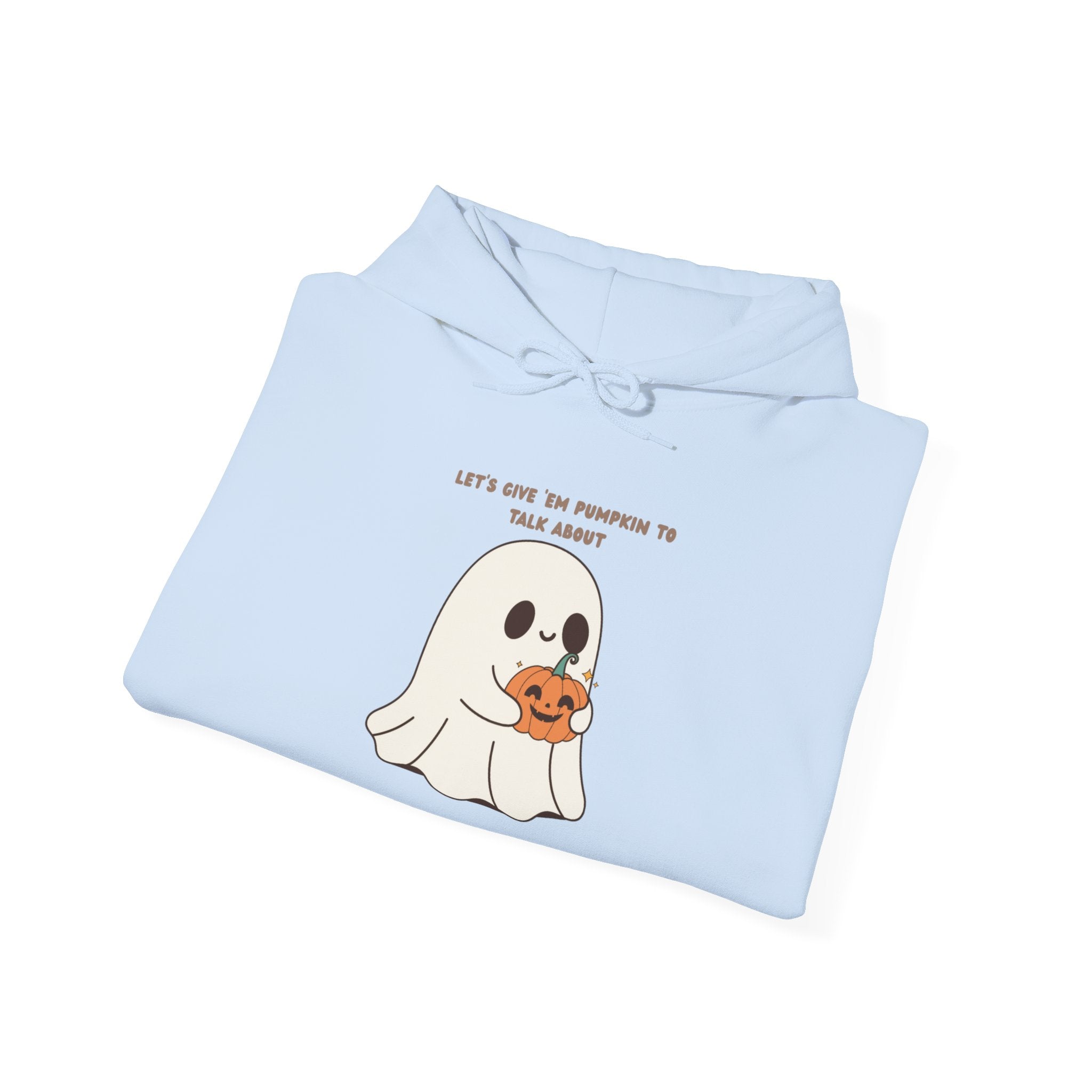 Ghost Pumpkin Hoodie Halloween Sweatshirt Cozy Fall Pullover