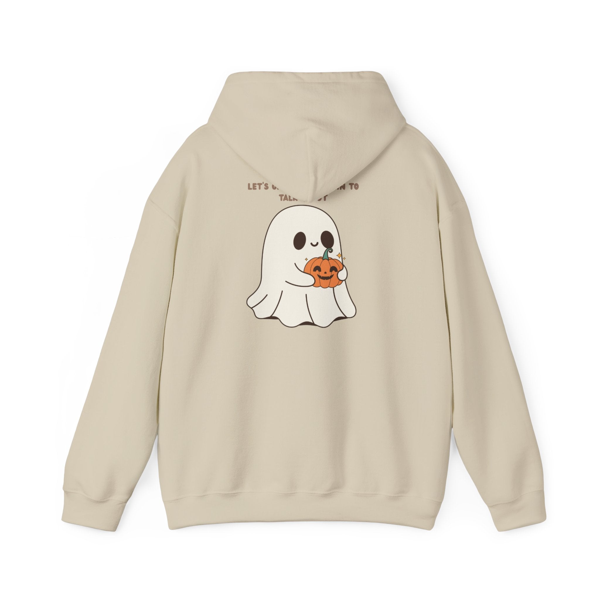Ghost Pumpkin Hoodie Halloween Sweatshirt Cozy Fall Pullover