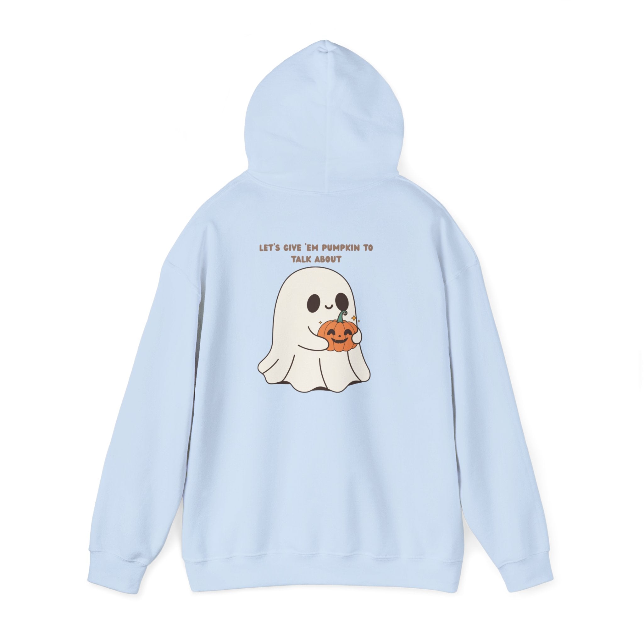 Ghost Pumpkin Hoodie Halloween Sweatshirt Cozy Fall Pullover